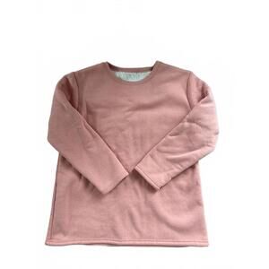 Cozy Pink Fleece-Lined Sweater - Size M